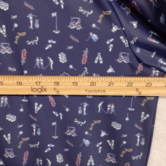 Smith & Quinn Mens Golf Shirt Sz.XL/Blue/Golf Cart Print/Spandex Blend/Quick Dry - Picture 8 of 11